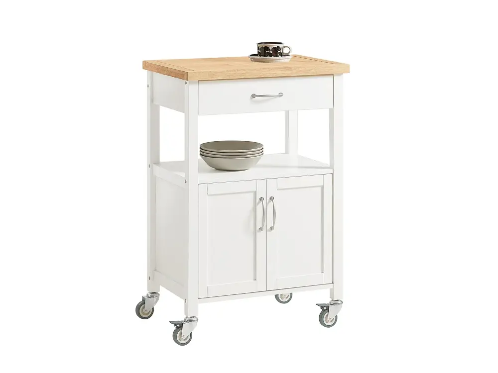 Carrito de Servir, estanterí de Cocina, Carrito de Cocina móvil, Blanco FKW22-WN SoBuy ES