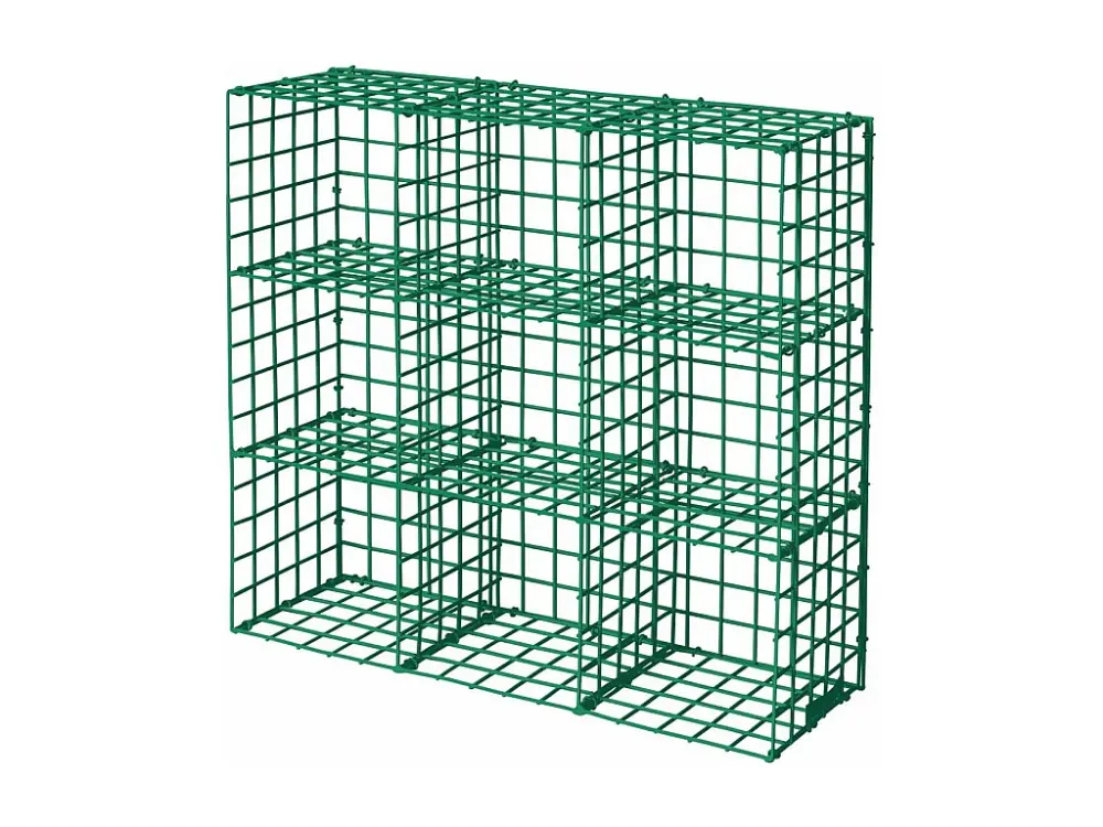 CUP RACK|Estanterí de pared con 9 compartimentos en metal verde, X-pequeño