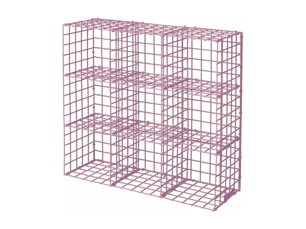 CUP RACK|Estanterí de pared con 9 compartimentos en metal rosa, X-pequeño