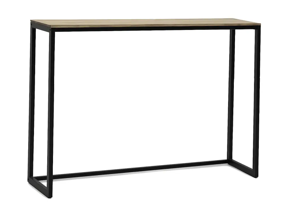 Mesa alta iCub Big Wood 120x30x110cm Negra en madera maciza de pino acabado vintage estilo industrial Box Furniture