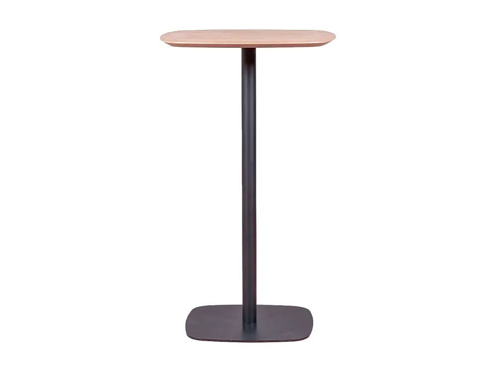 Mesa alta para bar de estilo industrial, 106cm de altura y 60x60cm - Pub - Roble