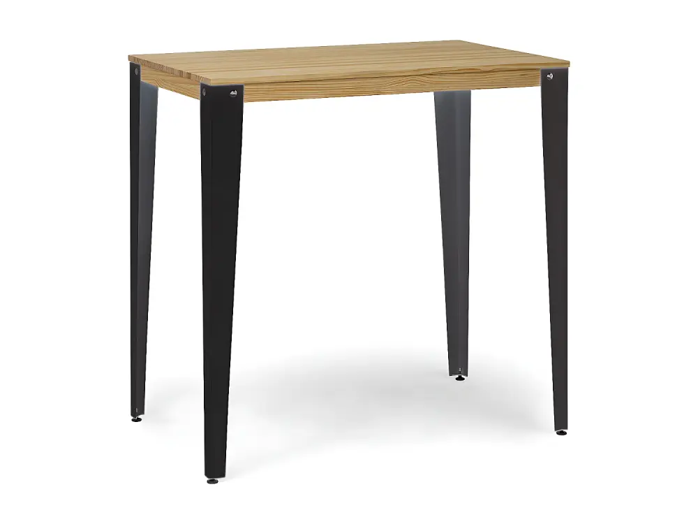Mesa Lunds Alta 60x100x110cm Fume en madera maciza de pino acabado natural estilo nórdico Industrial Box Furniture