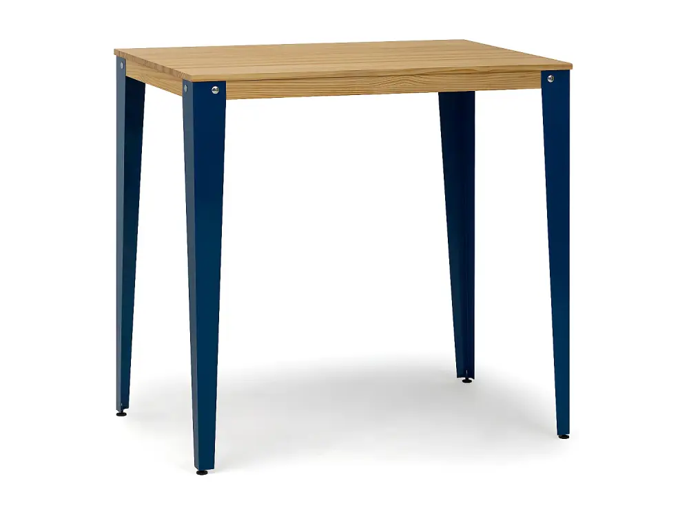 Mesa Lunds Alta 80x160x110cm Azul en madera maciza de pino acabado natural estilo nórdico Industrial Box Furniture