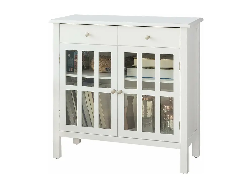 Mueble Entrada Recibidor Aparador Cocina con 2 Cajones y 2 Puertas 80 x 34 x 80 cm FSB23-W SoBuy ES