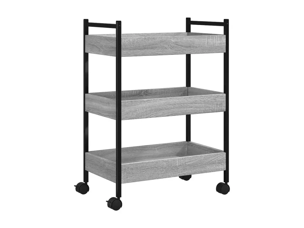 vidaXL Carrito de cocina madera de ingenierí gris Sonoma 50x30x70 cm