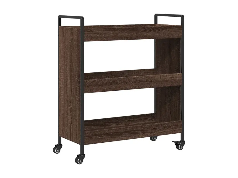 vidaXL Carrito de cocina madera de ingenierí marrón roble 70x30x82 cm