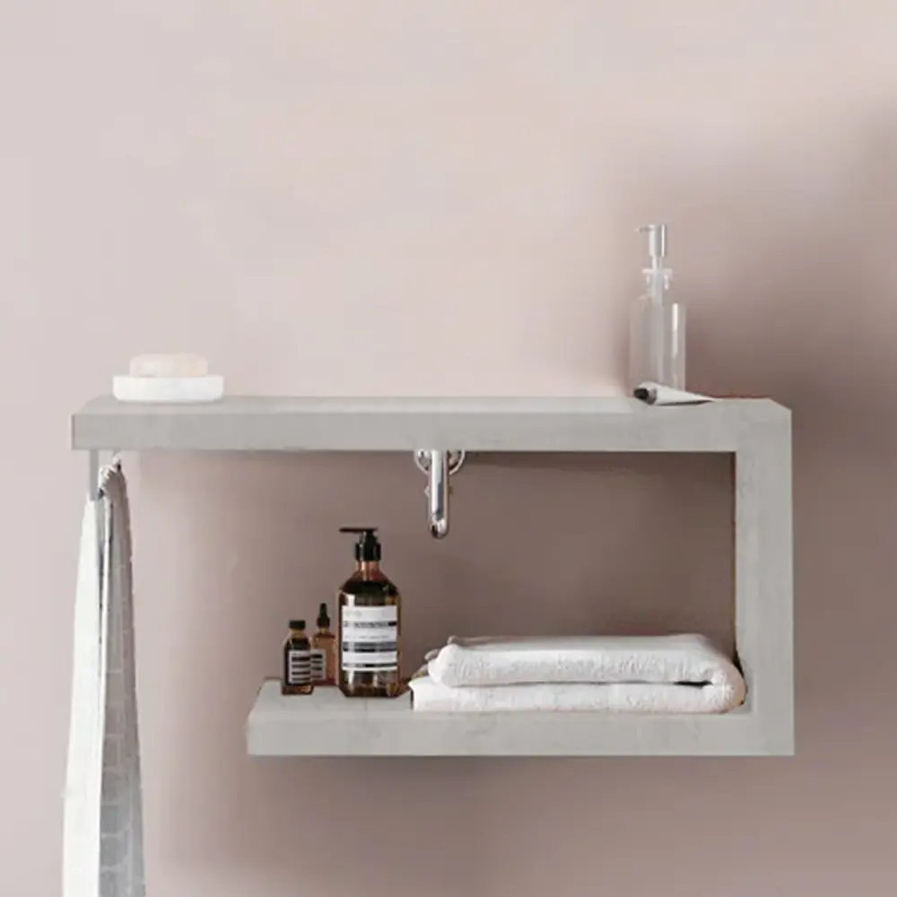 Diseño Moderno con Espejo Mobile bagno giorno cm 80 Beton - Cubi&Co modello Destiny