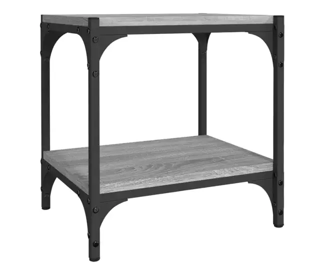 Butacón Reclinable Mueble para TV contrachapada y acero roble marrón 40x33x41 cm