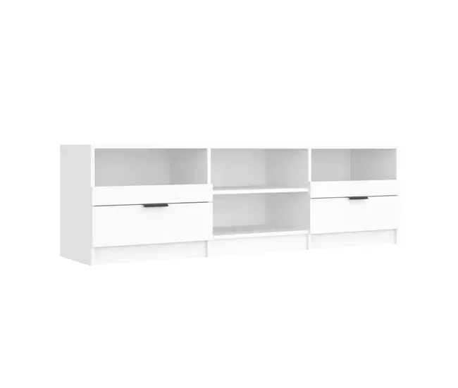 Certificado FSC Mueble para TV madera contrachapada blanco 150x33,5x45 cm