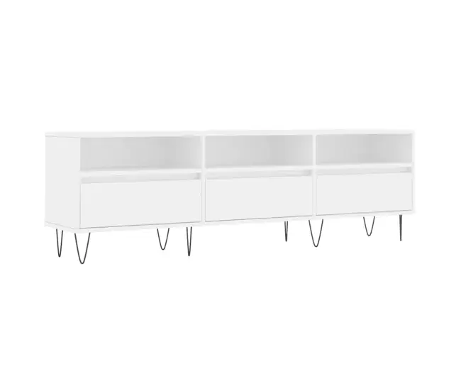 Consola Entrada Mueble de TV madera contrachapada gris hormigón 150x30x44,5 cm