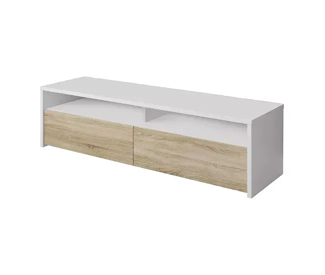 Daebische Mueble TV, Mueble TV, Buffet bajo innovador para salón, Aparador de televisión para salón con 2 puertas, 130x...