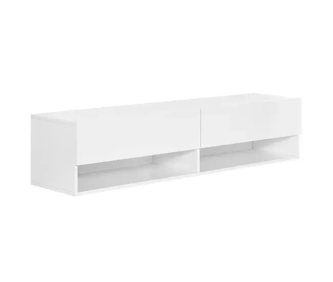 HOMCOM Mueble de TV de Pared Mueble de TV para Salón con 2 Compartimentos y 2 Armarios con Puertas Abatibles Mueble para ...