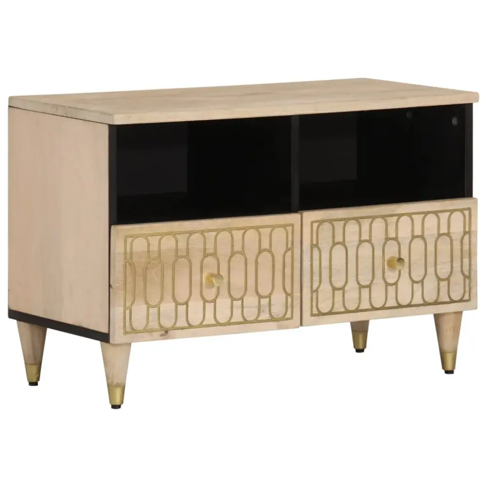 Mesa Nido Mueble de TV 70X33X46 cm de madera maciza de mango