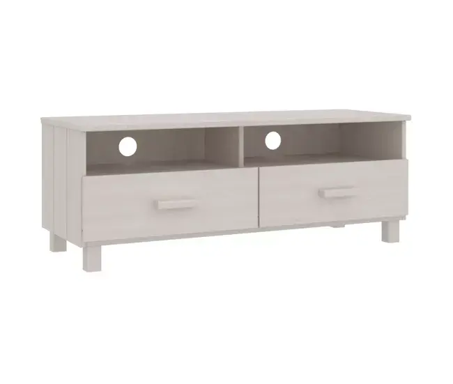 Mesa Nido Mueble de TV HAMAR madera maciza de pino blanco 106x40x40 cm