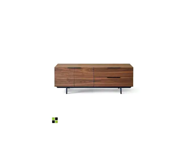 Mueble TV - Modelo MARTIN - MDF - Patas y Tiradores Metálico Negro