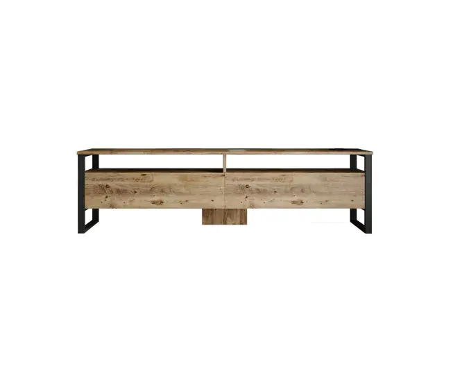 Mueble de televisión Dpirozz, Aparador de salón, Mueble bajo para TV, Base de pared equipada, 180x36h56 cm, Roble