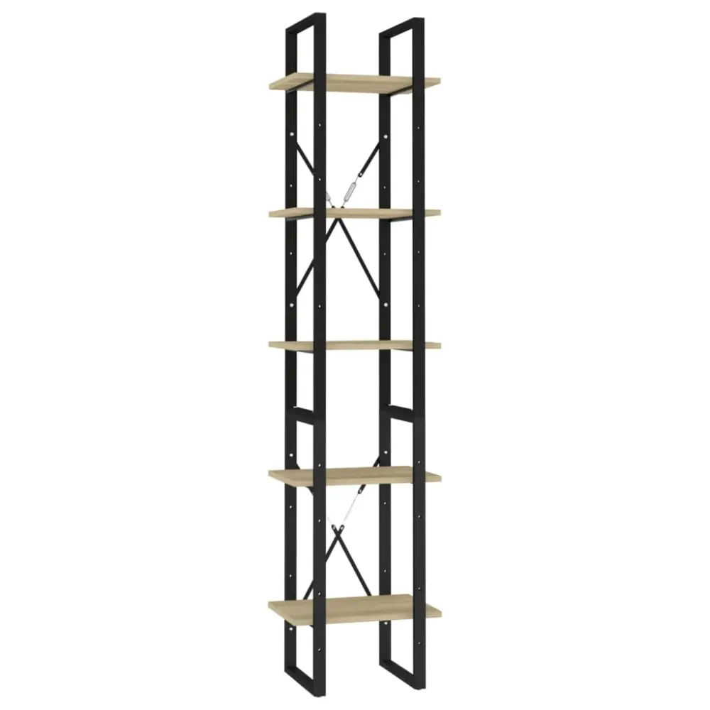 vidaXL estanterí 5 niveles madera de ingenierí sonoma 40x30x175 cm