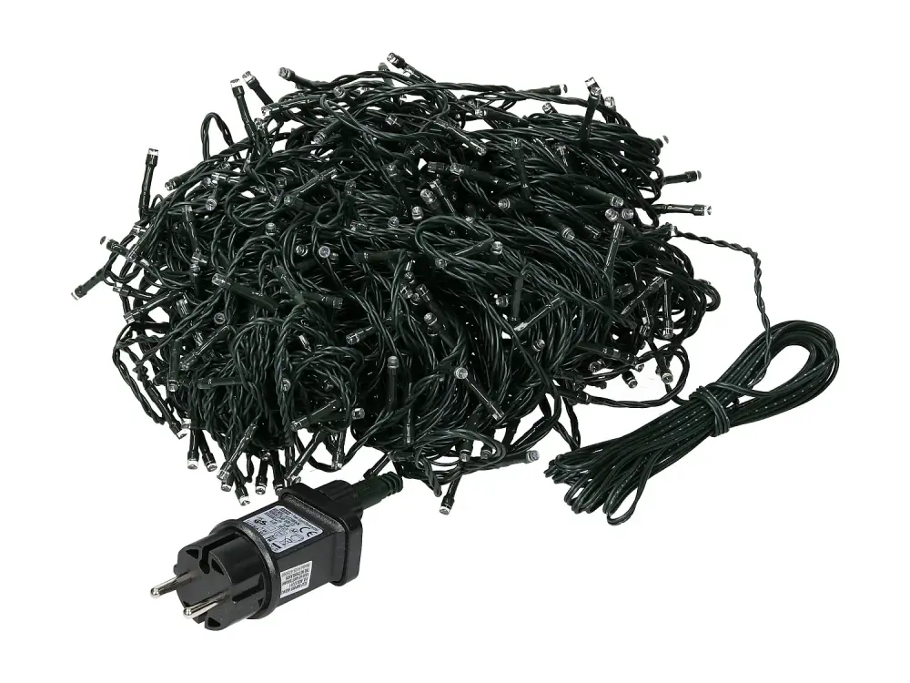 Cadena de luces de hadas 320 LEDs iluminación navideñ blanco cálido adorno 24m