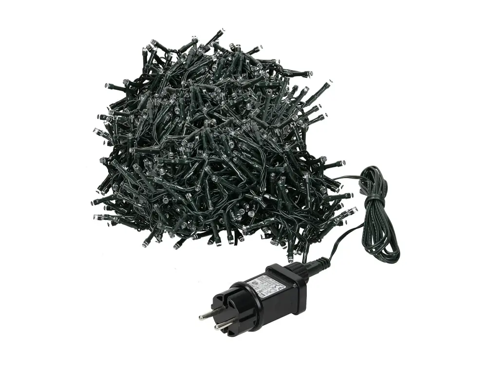 Cadena de luces navideñas blanco extra cálido 24m 1200 LED Luz exterior interior
