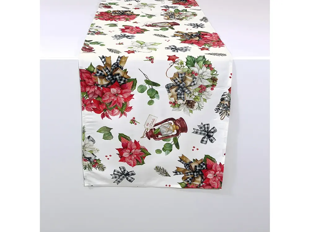 Camino de mesa de Navidad RIBBON XMAS 50x150 cm