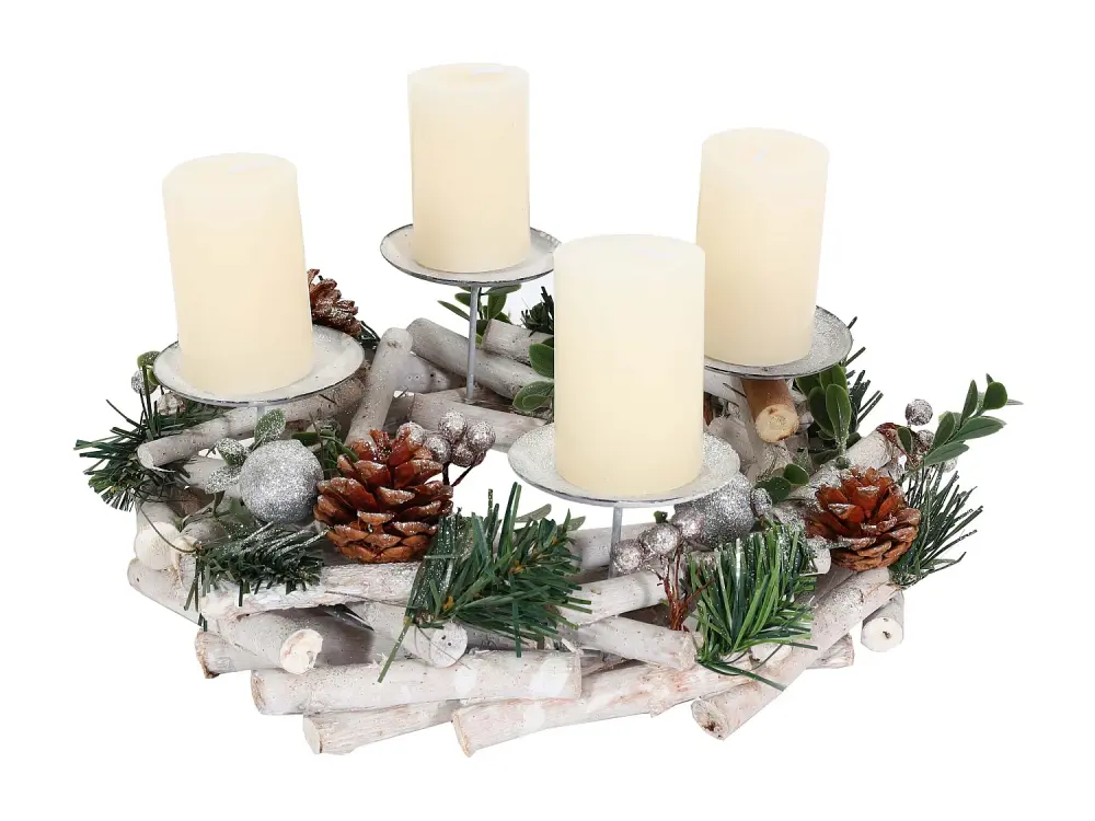 Corona de Adviento MCW-M12 con velas, con velas