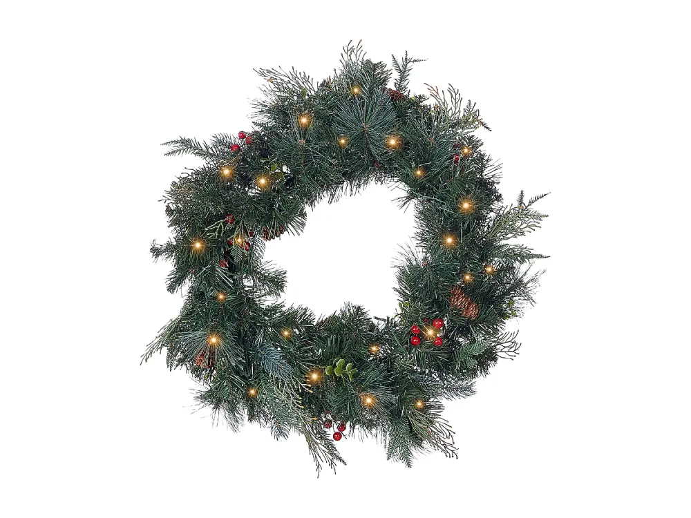 Corona LED de Navidad ⌀ 60 cm verde ELBRUS