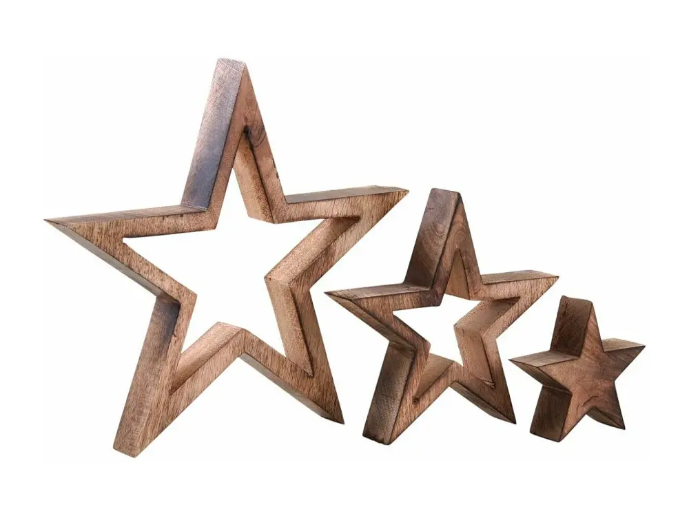 Estrella de madera para anidar (Juego de 3)