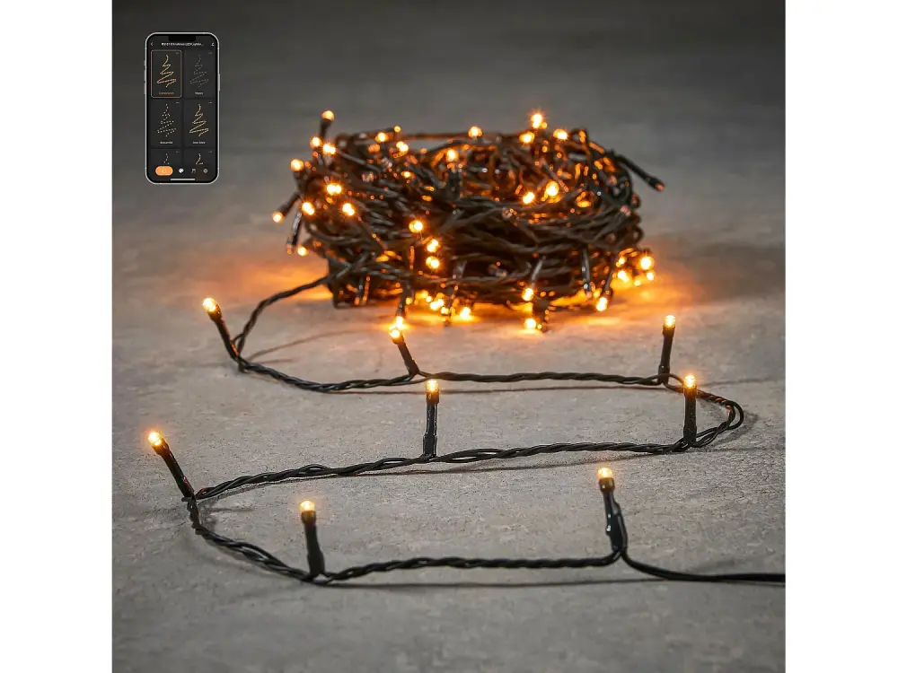 Iluminación del árbol de Navidad de PVC - 500 - Blanco cálido, Verde oscuro - SMART LIGHTING