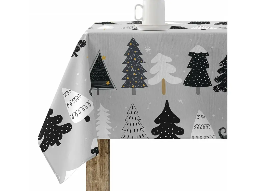 Mantel resinado antimanchas Noel 4 140x140 cm