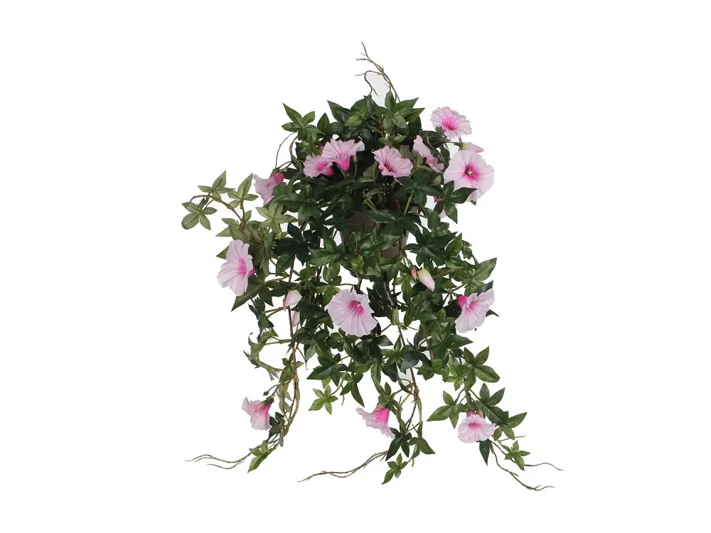 Planta artificial colgante de Poliéster y terracota - L50 x B45 x H25 - Rosa - PETUNIA HANGING