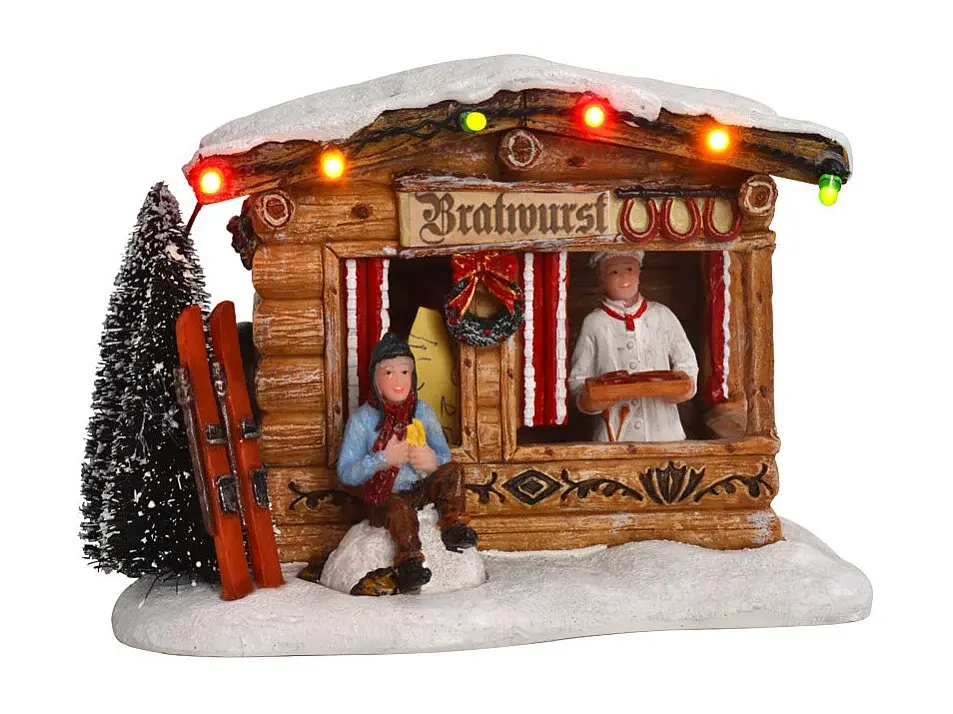 Pueblo navideño en miniatura de Poliresina - 13.5 x 10.5 x 9.5 - Multicolores - LUVILLE ORIGINALS