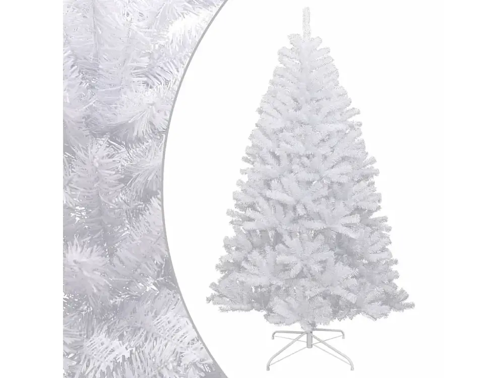 Árbol de Navidad artificial con bisagras y nieve flocada 120 cm