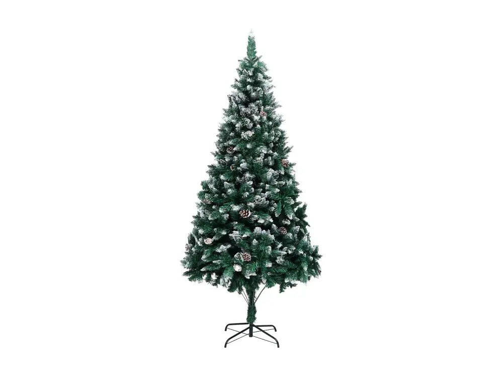Ã rbol de Navidad artificial con piÃ±as y nieve blanca 240 cm