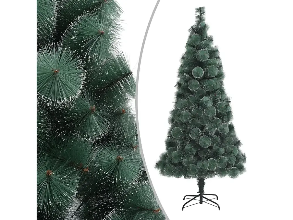 Árbol de Navidad artificial con soporte verde PET 210 cm