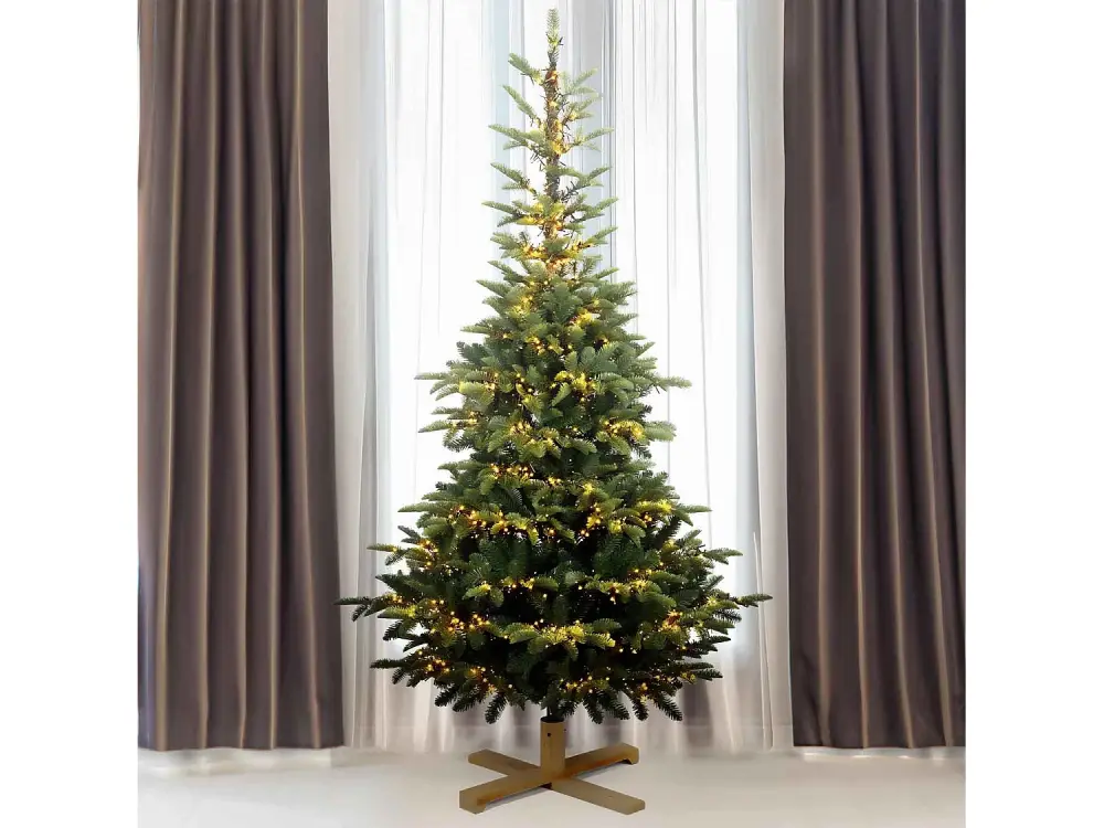 Robin WW - Árbol de Navidad con efecto realista con luces LED ø111x210H, 731 ramas