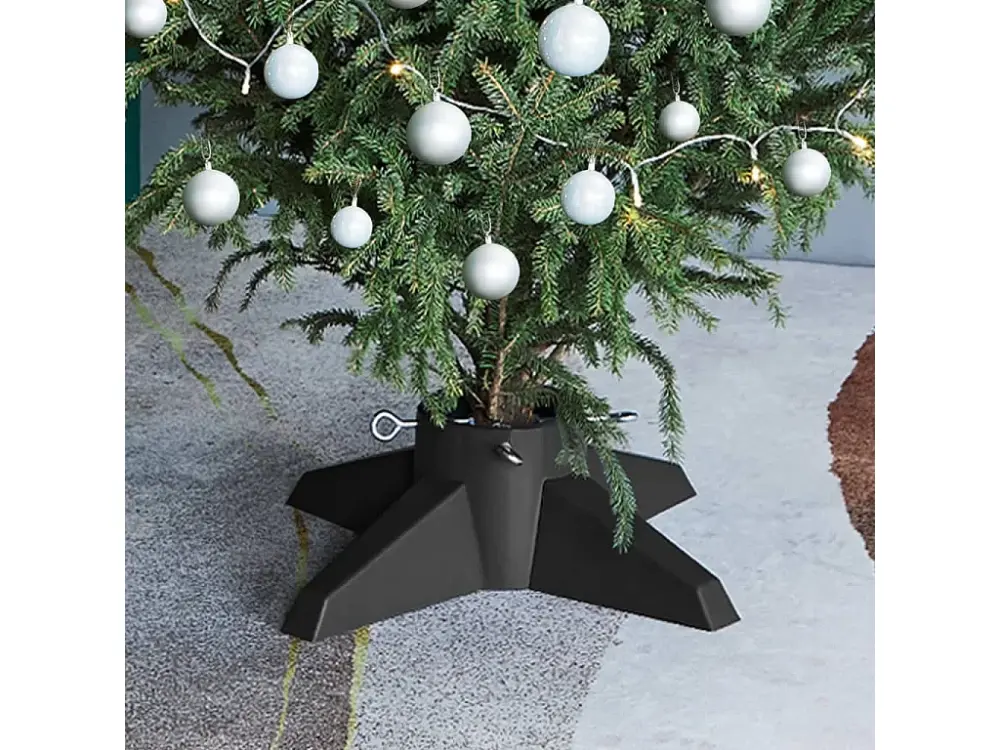 Soporte para árbol de Navidad gris 55,5x55,5x15 cm