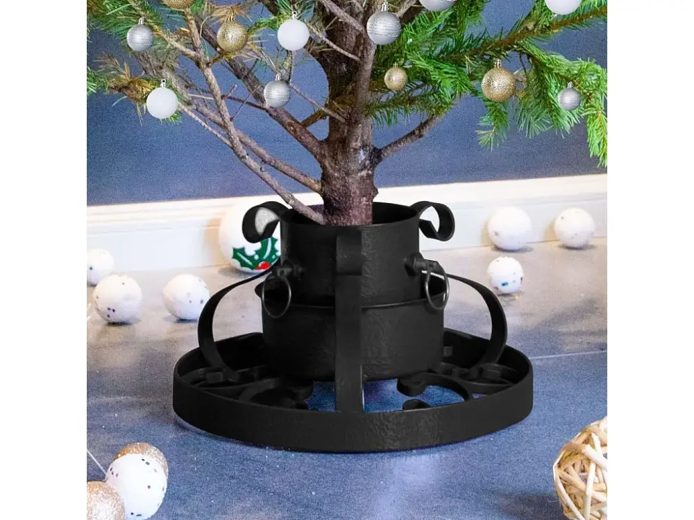 Soporte para árbol de Navidad negro 29x29x15,5 cm