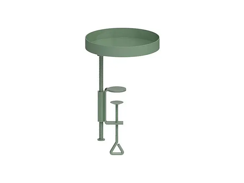 Soporte de planta redondo para ser fijo de altura ajustable verde 20,9 x 14 cm