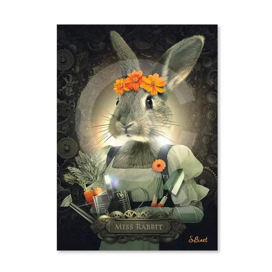 Obra de Arte Original Sylvain Binet - Miss Rabbit - 20x28cm