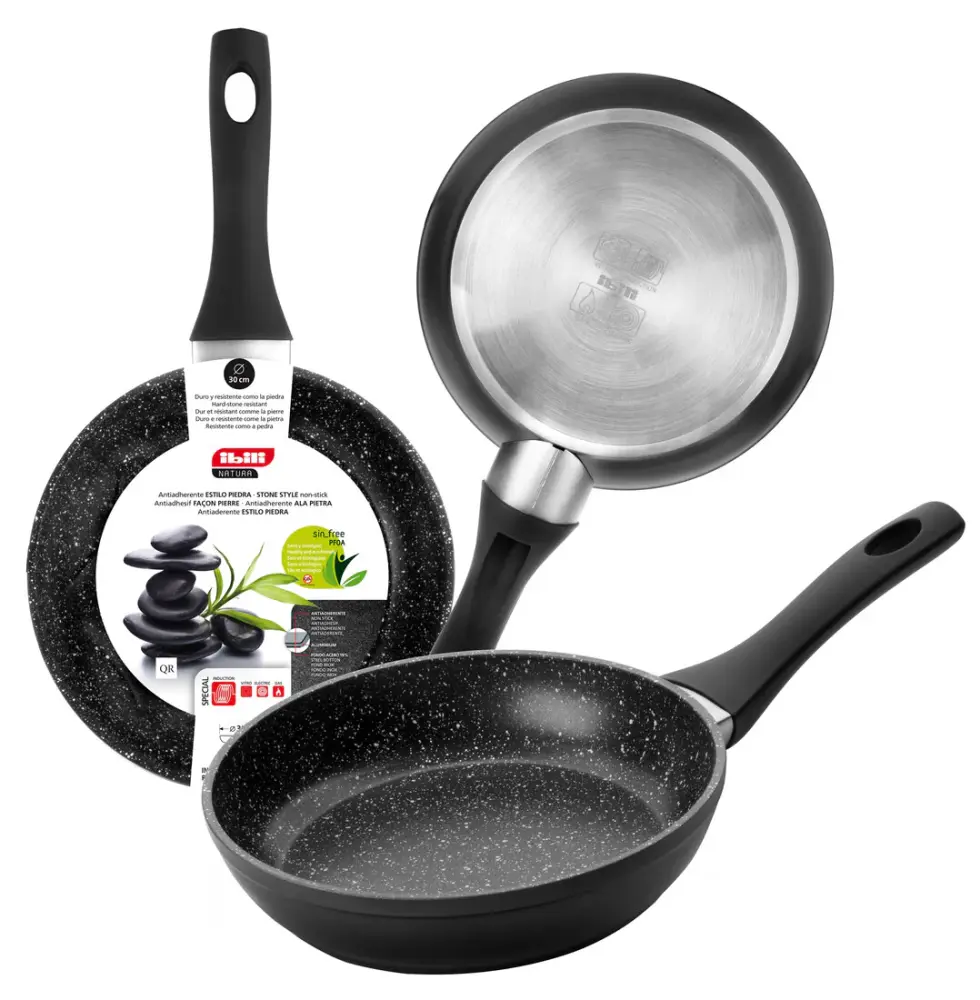 440022 SARTEN ALUMINIO INDUCCION NATURA ø22cm IBILI con Gancho para Colgar