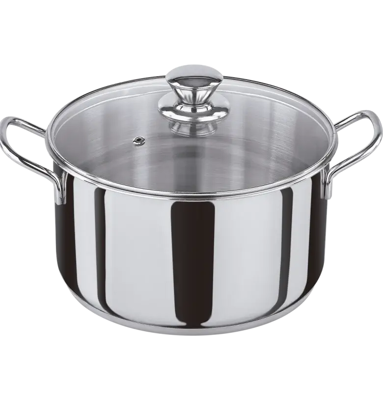 Cuchara Medidora OLLA INOX CON TAPA CRISTAL 22CM