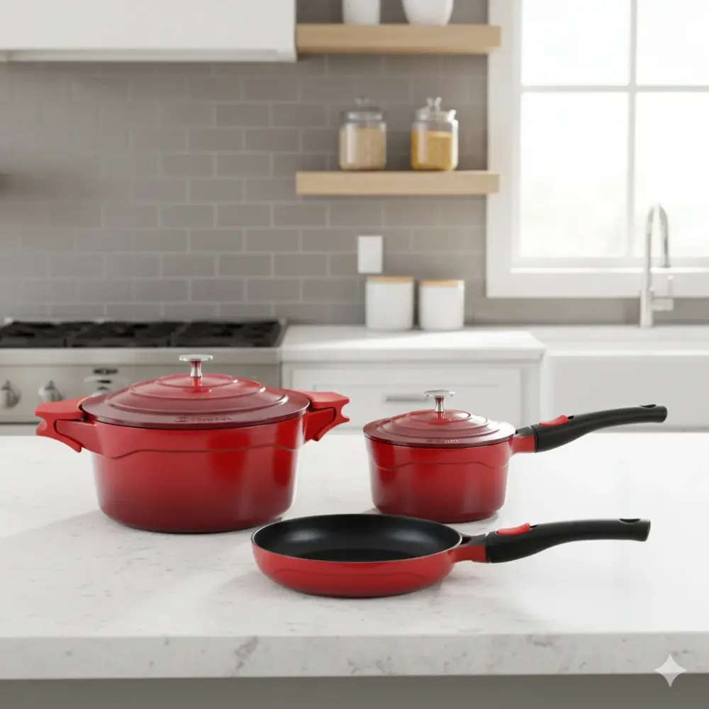 Pelador de Verduras Pack Olla 24cm + Olla Salsa 18cm + Sartén 24cm Toulouse