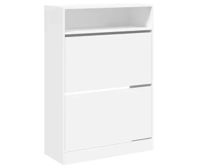 vidaXL Mueble zapatero con 2 cajones abatibles blanco 80x34x116 cm