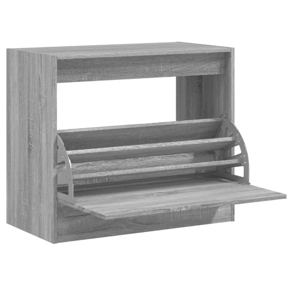 vidaXL zapatero de madera de ingenierí gris sonoma 80x42x69 cm