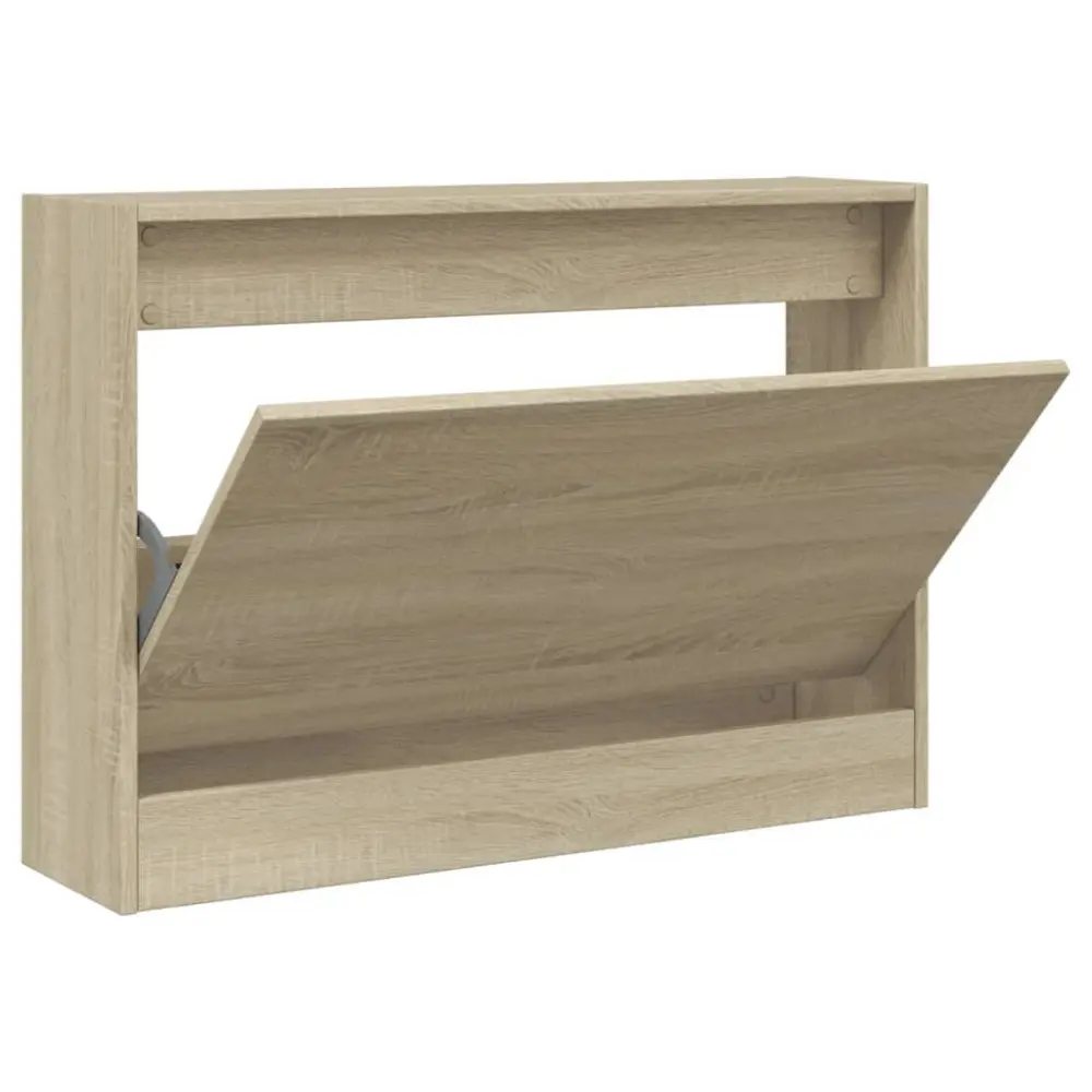 vidaXL zapatero de madera de ingenierí roble sonoma 80x21x57 cm