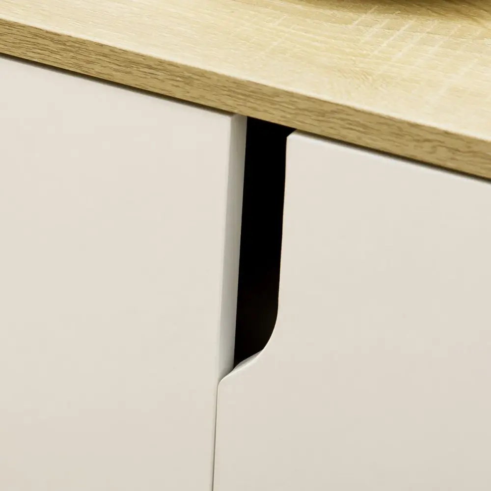 Zapatero Kalos Homcom 2 puertas + 5 estantes 13 pares natural/blanco 80x80x30 cm