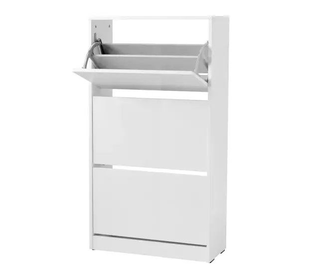 Zapatero 3 Puertas Abatibles 121X73X26 Blanco