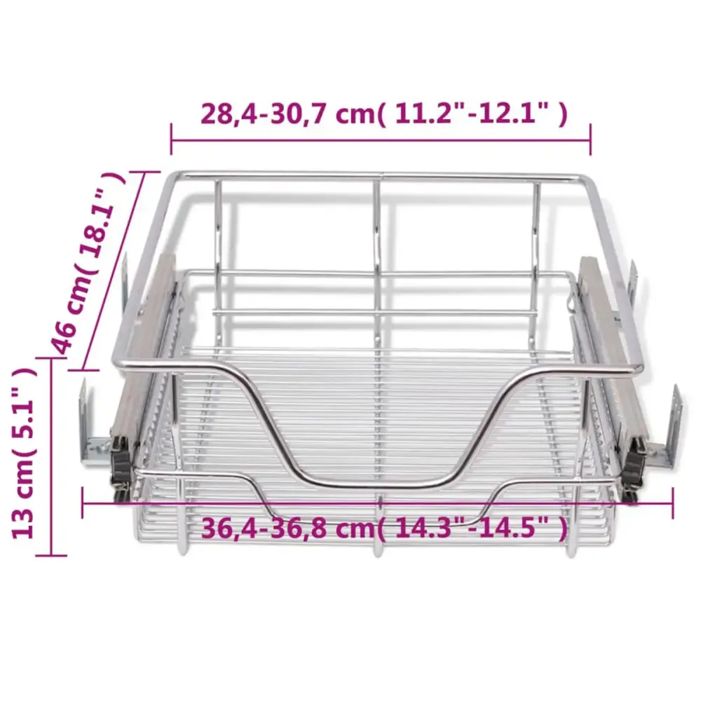 Pack de 2 bandejas de alambre extraíbles inox