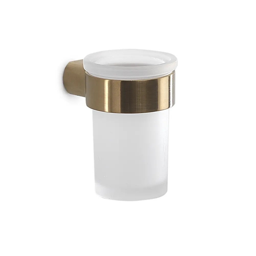 Taburete de Acento Portaspazzolini muro Ottone e Cromall Gedy serie Pirenei - Oro Matt
