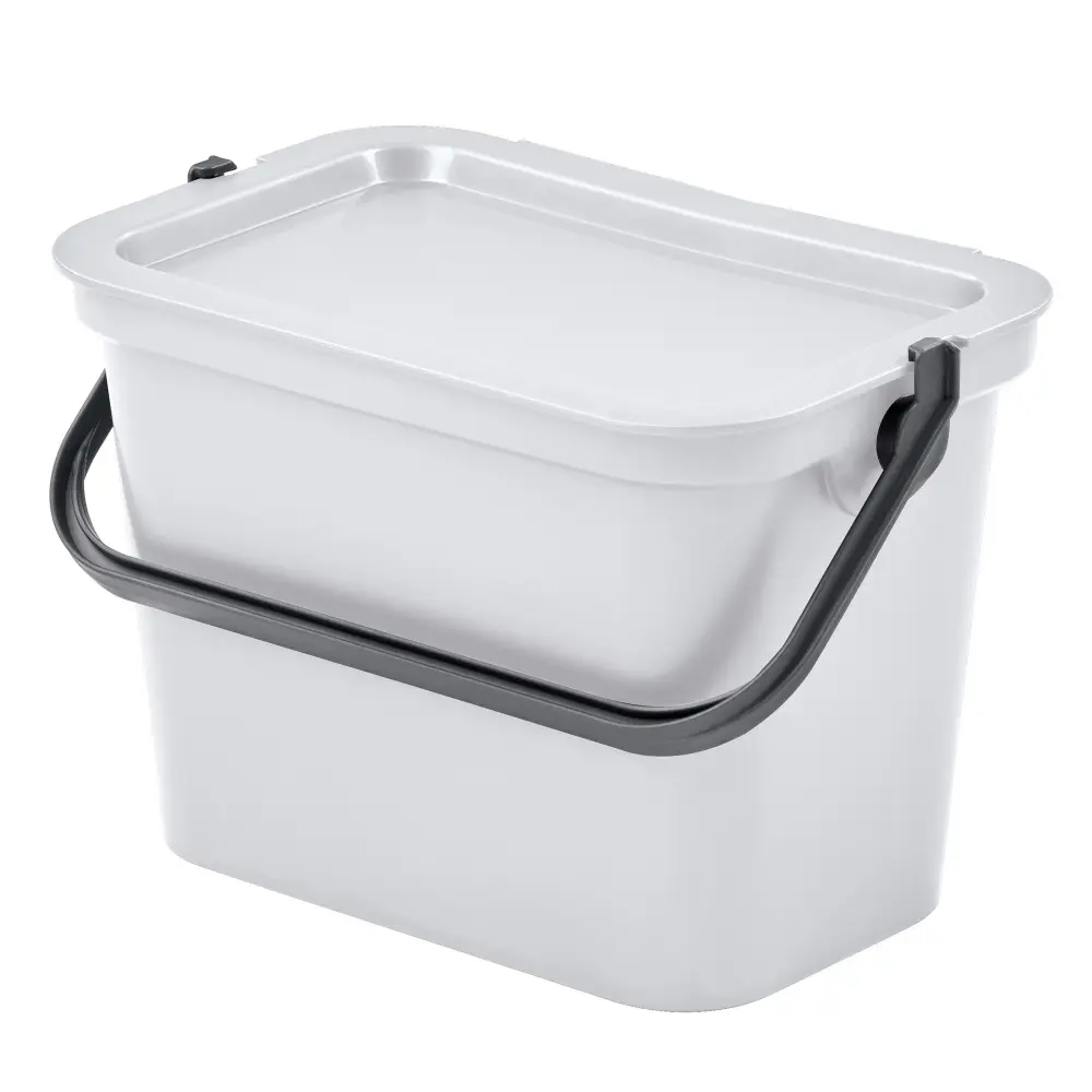 Contenedor de Pedal Tontarelli papelera blanco de 5l - 27,5x17,6x18,5 con asa - moda